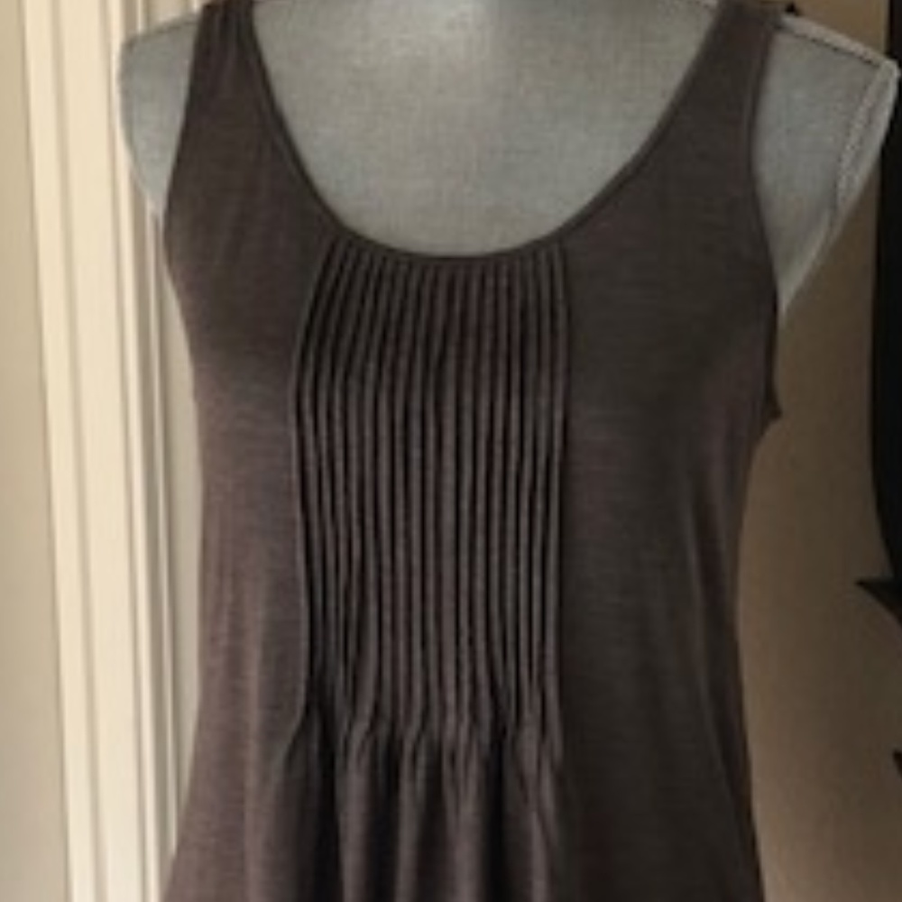 Eileen Fisher Pleated Front Tank, Silk and Cotton